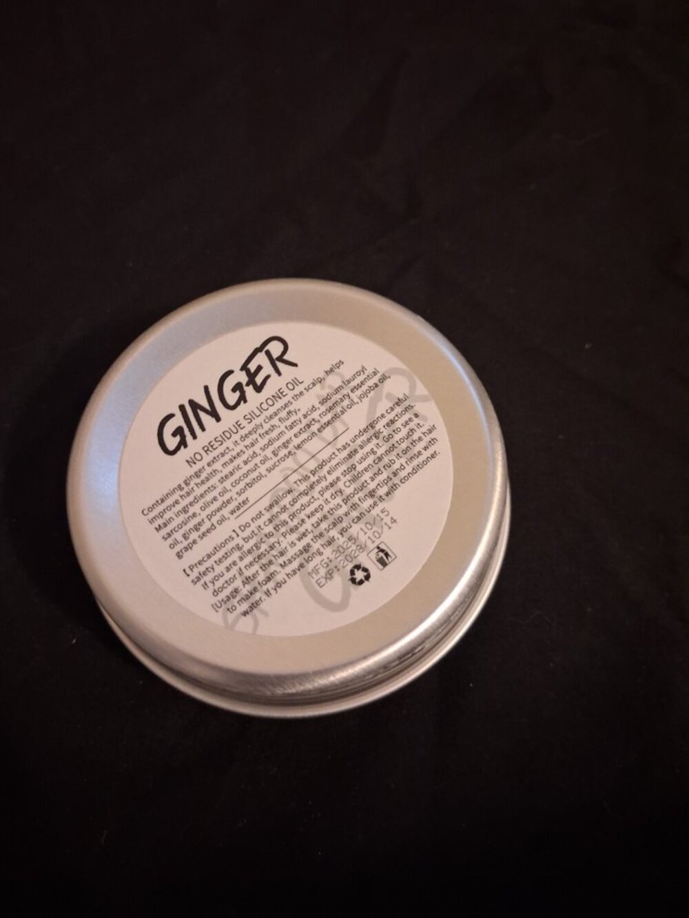 3 Ginger Shampoo Bars in Tins - Handmade, Vegan, NEW